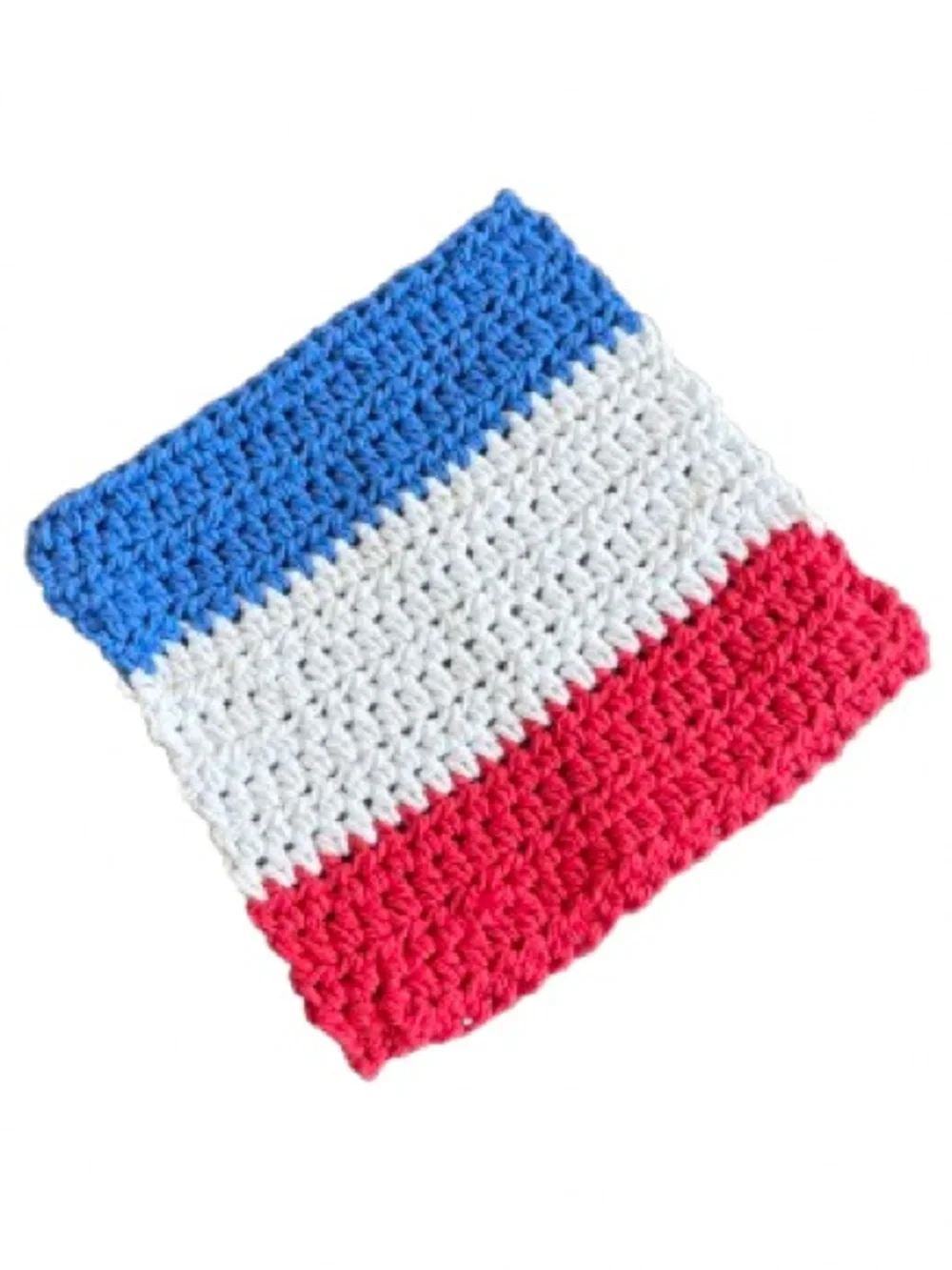 Handmade Crochet Dishcloths Set of 4 Merica Patriotic Washcloths